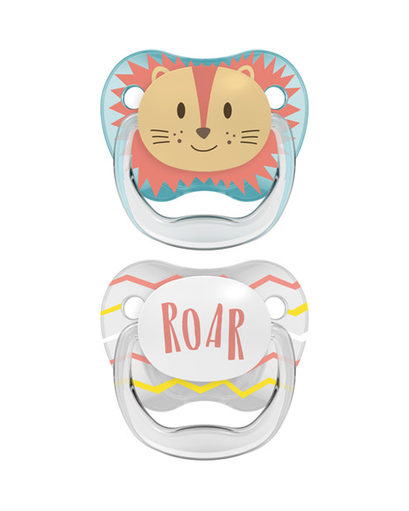 Dr. Brown's Pack of 2 Pacifiers Stage1 0-6M - Animal Roar