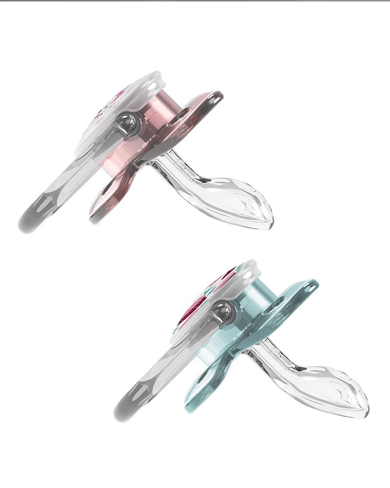 Dr. Brown's Pack de 2 Sucettes Orthodontiques Stage1 0-6M - Lapin Fraise