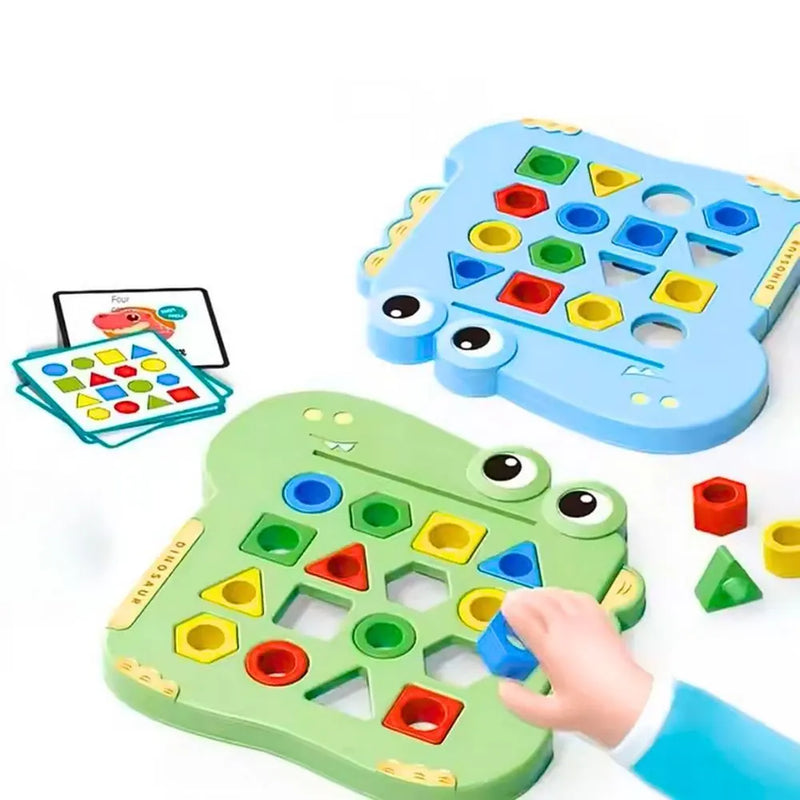 Juego Montessori de Asociación de Formas de Dinosaurio - 3+ Años