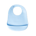 YUMMY Bavoir en Silicone avec Poche 4M+ - Bleu Ciel
