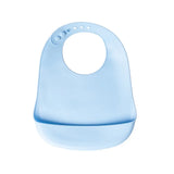 YUMMY Bavoir en Silicone avec Poche 9M+ -  Bleu Ciel
