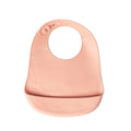 YUMMY Bavoir en Silicone avec Poche 9M+ - Rose Pastel