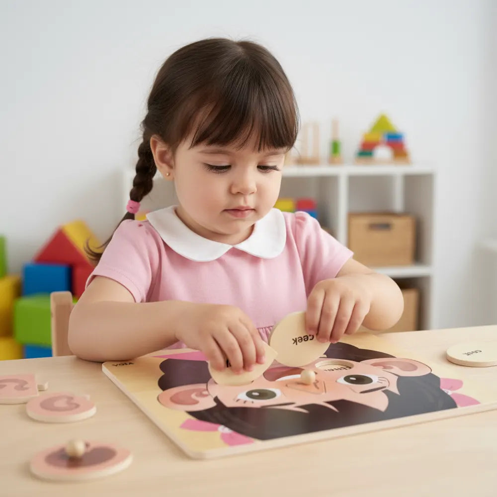 Viga Toys Puzzle des parties du visage 18M+ - Fille