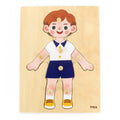 Puzzle Viga Toys Parties du Corps 18M+ - Garçon