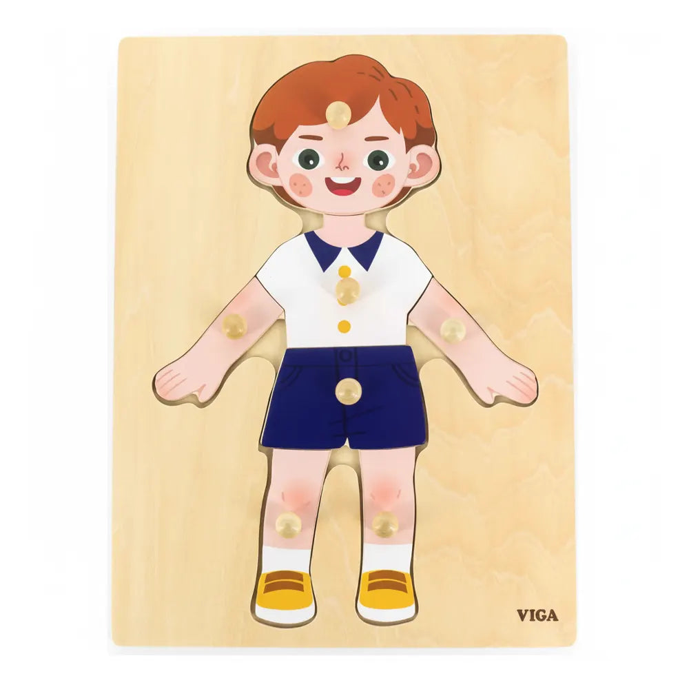 Viga Toys Body Parts Puzzle 18M+ - Boy