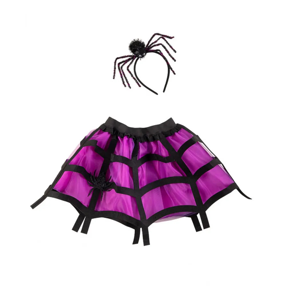 Ensemble Jupe & Bandeau -  Petite Araignée Violette 3A+