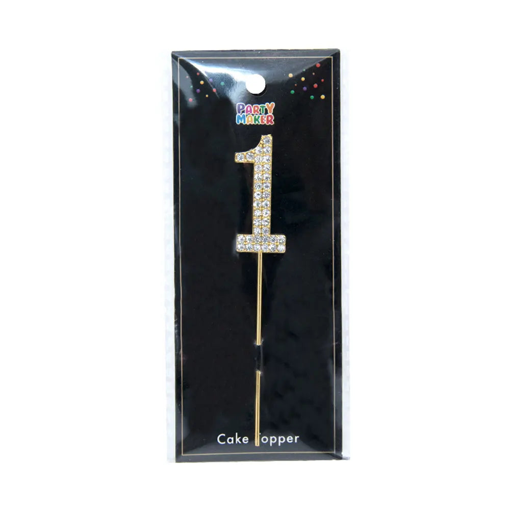 Cake Topper Chiffre 1 - Doré