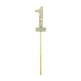 Cake Topper Chiffre 1 - Doré