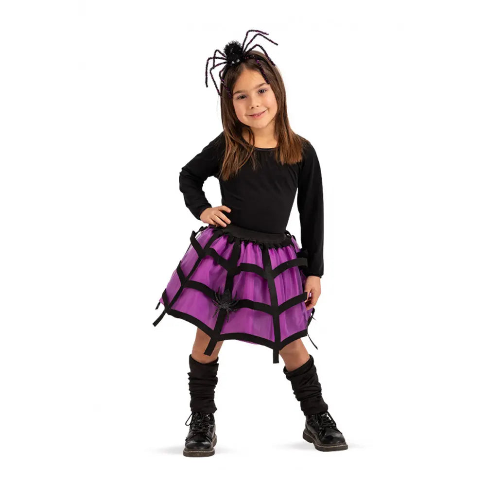 Ensemble Jupe & Bandeau -  Petite Araignée Violette 3A+