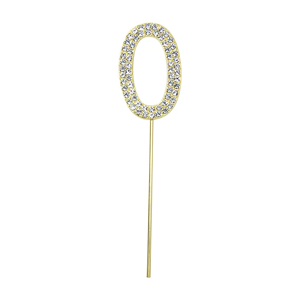 Number 0 Cake Topper - Gold