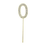 Number 0 Cake Topper - Gold