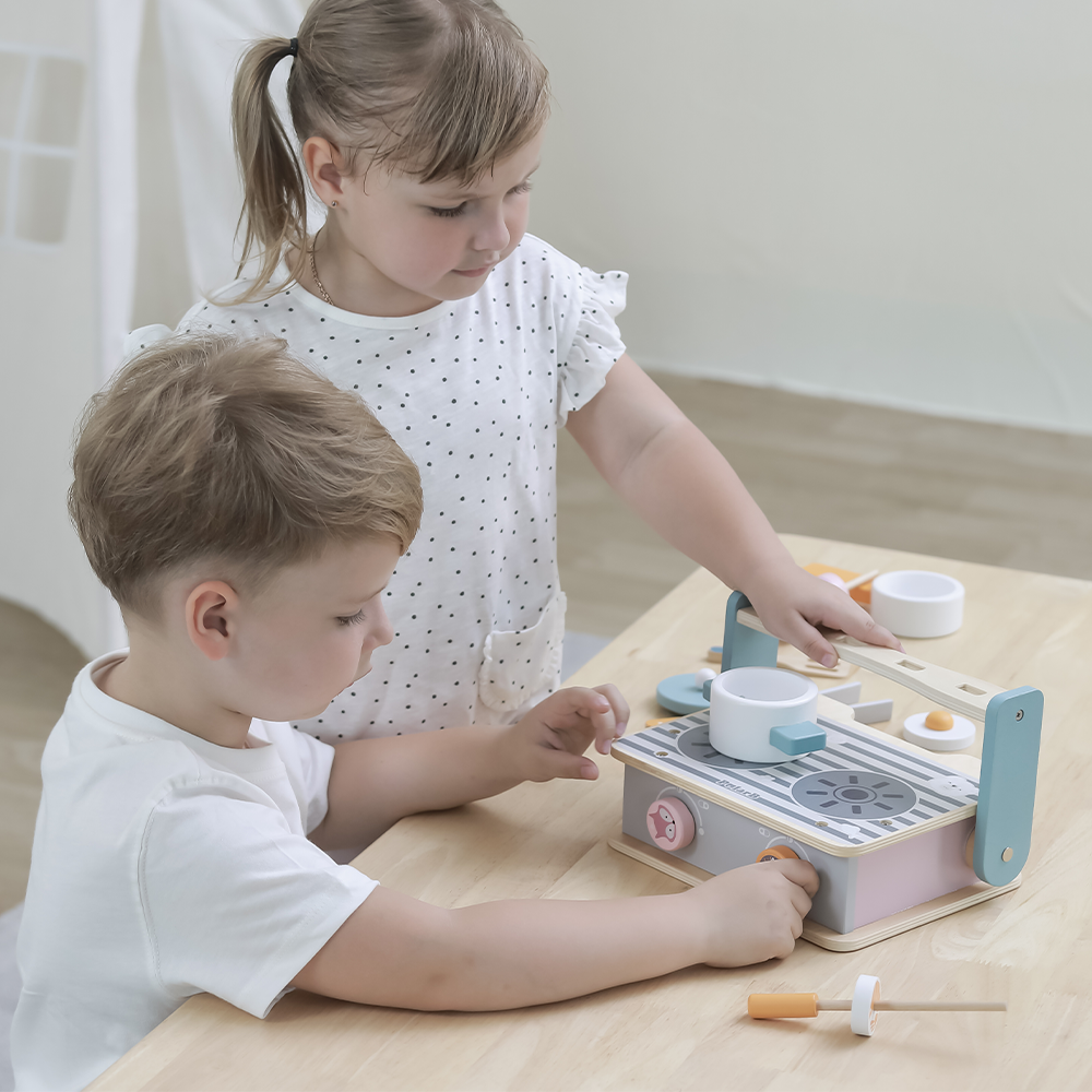 Viga Toys PolarB Cuisine & Grille en Bois 24M+