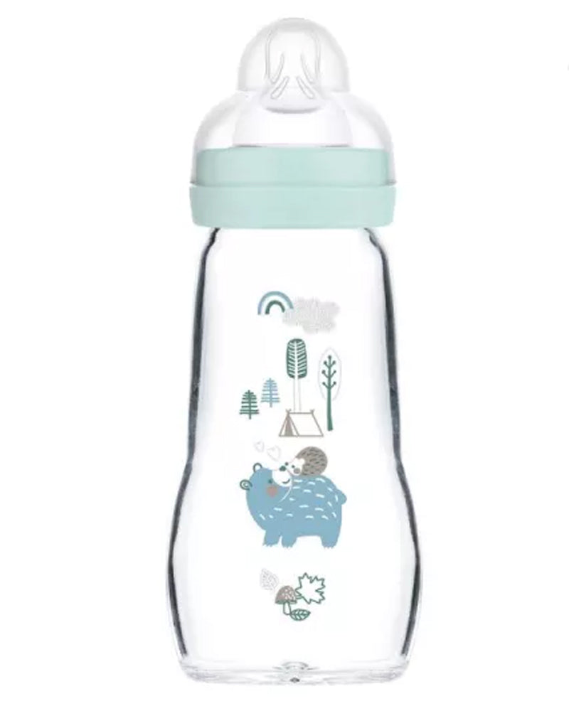 Biberon MAM en verre 260ml - Bleu