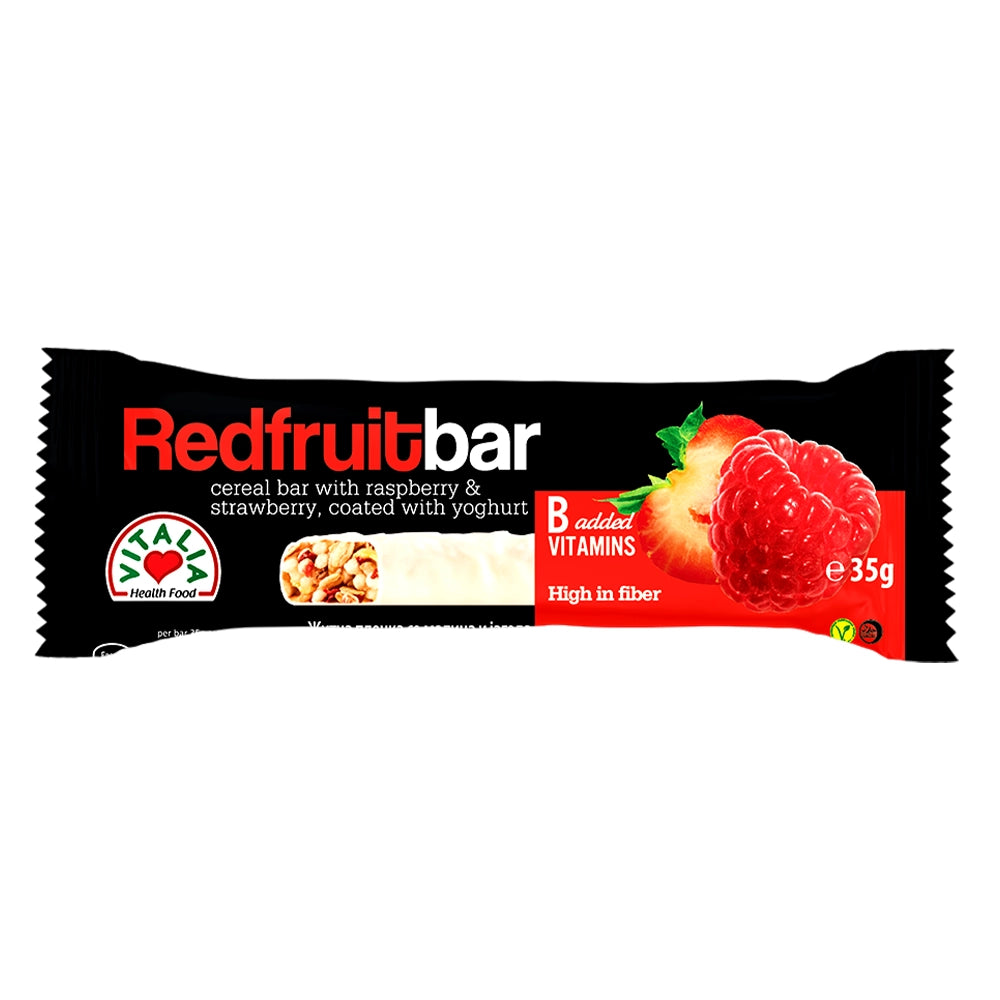 Vitalia Health Food Red Fruit Bar With Raspberry Strawberry & Yogurt Coating - 35g