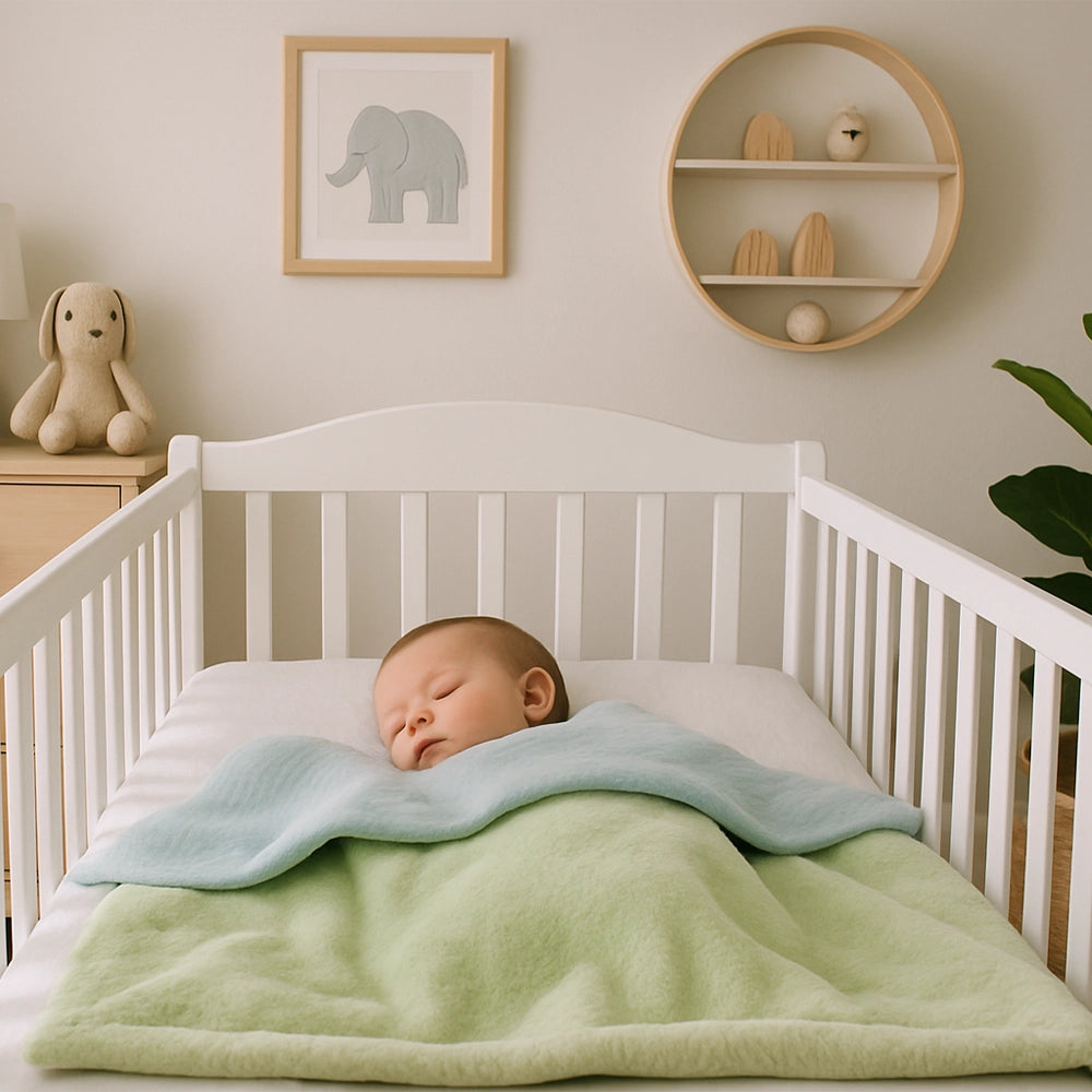 Babymat Couverture d'Hiver 100x80 cm - Vert x Pistache