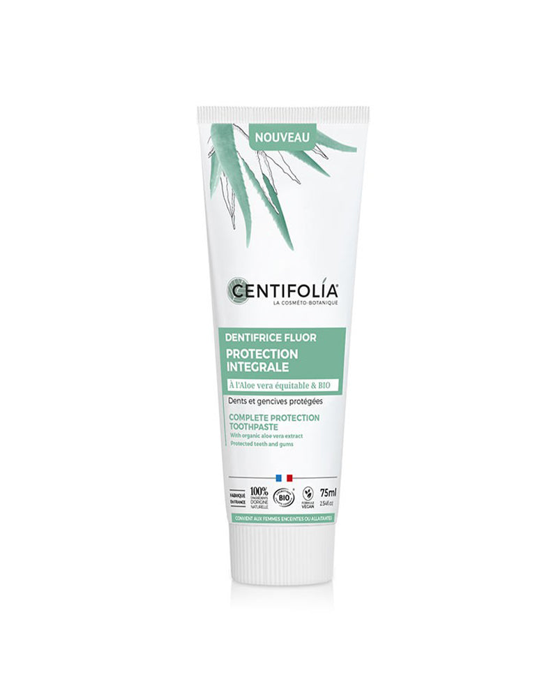 Dentifrice Fluor Protection Intégrale d'Aloe vera bio Centifolia - 75ml - 7A+