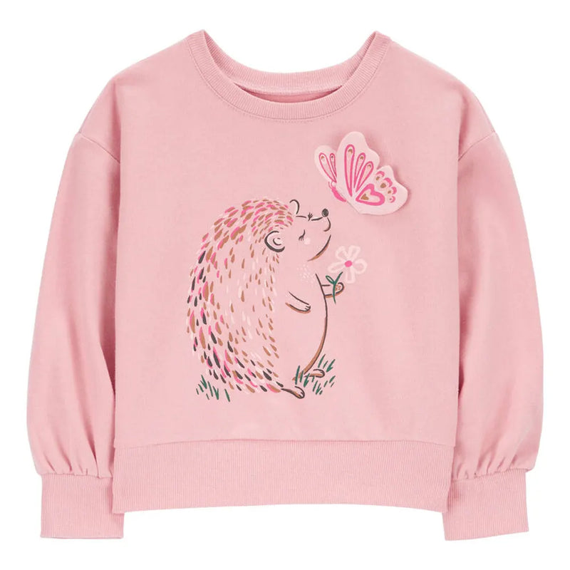 Carter's Cotton Sweatshirt - Pink Hedgehog