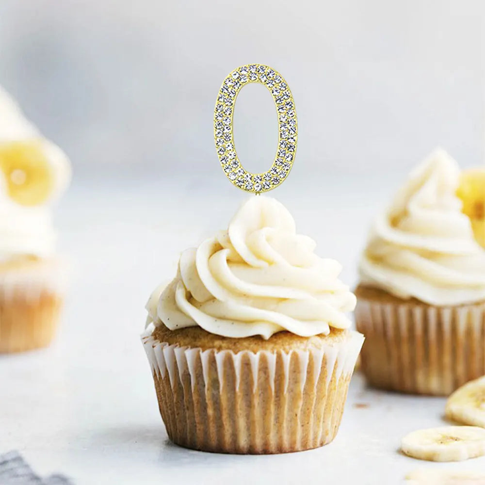 Number 0 Cake Topper - Gold