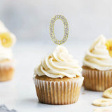 Number 0 Cake Topper - Gold
