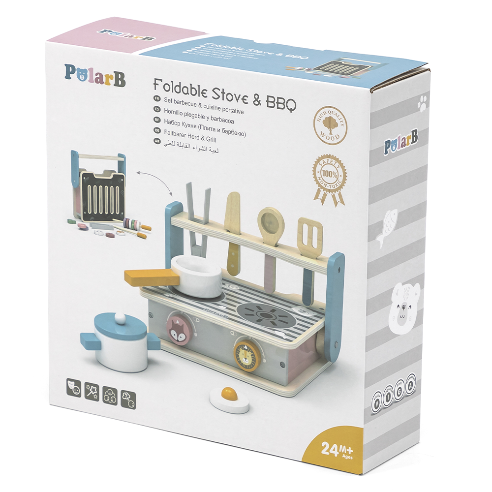 Viga Toys PolarB Cuisine & Grille en Bois 24M+