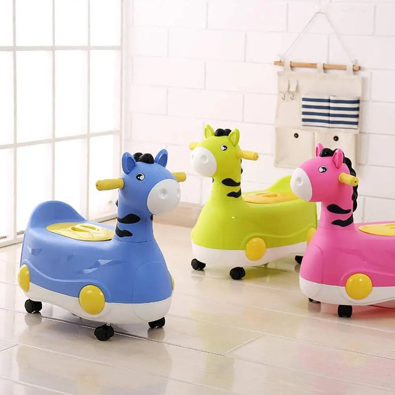 Horse Theme Training Potty with Wheels
