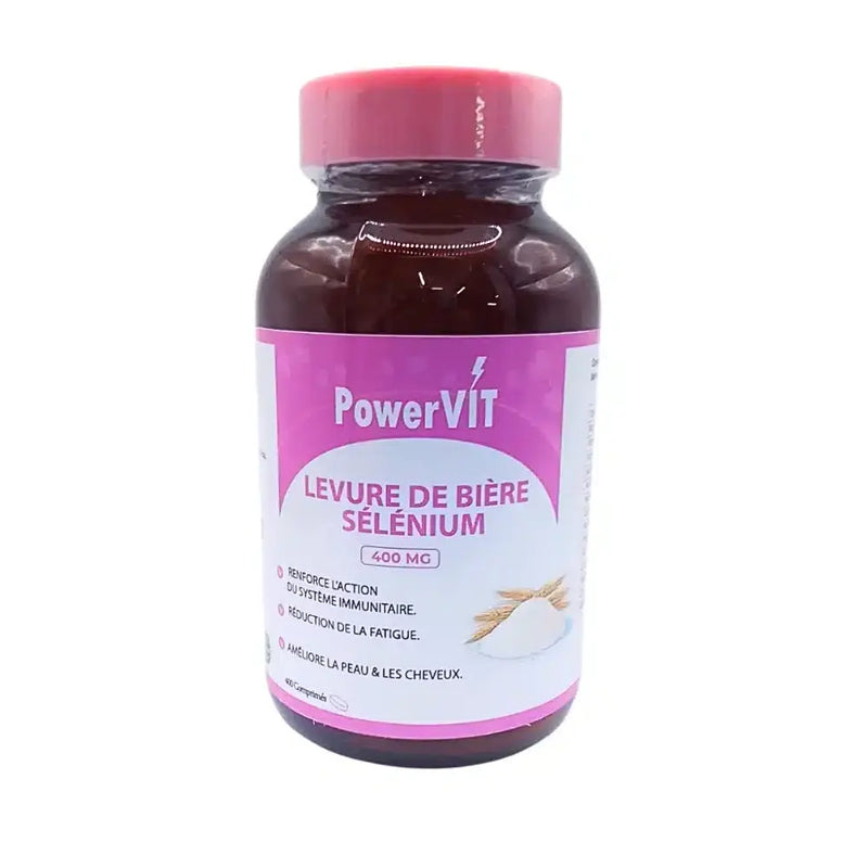PowerVit Levadura de Cerveza Selenio 400mg 400 Cápsulas