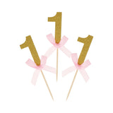 Lot de 10 Pics à Cupcake - 1st Birthday