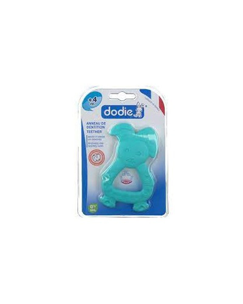 Anillo de dentición refrigerado Dodie 2 en 1, conejo de la laguna