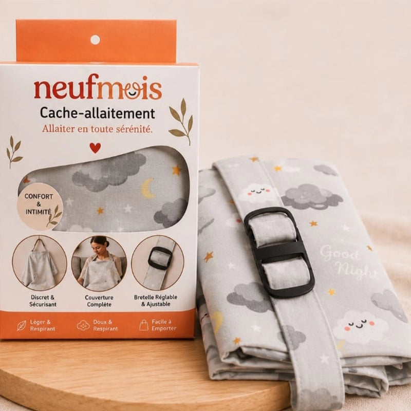 Neuf Mois Tablier d'Allaitement - Gris