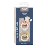 BIBS Pack of 2 Anatomical Pacifiers Blush/Vanilla – GLOW