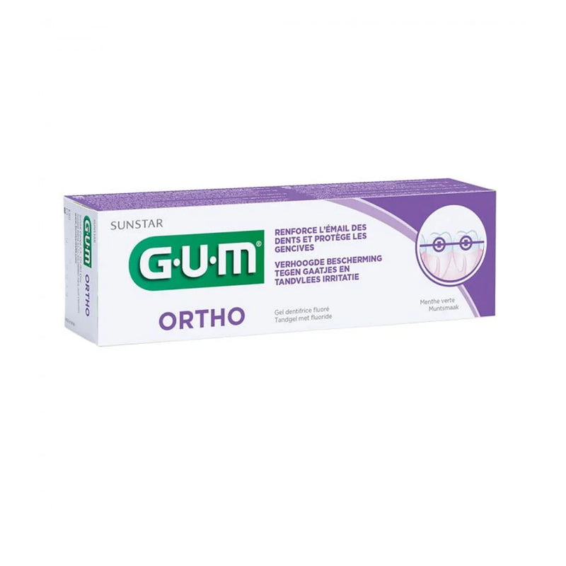 GUM Ortho Gel Dentifrice Spécial Orthodontie - 75ml - 7A+