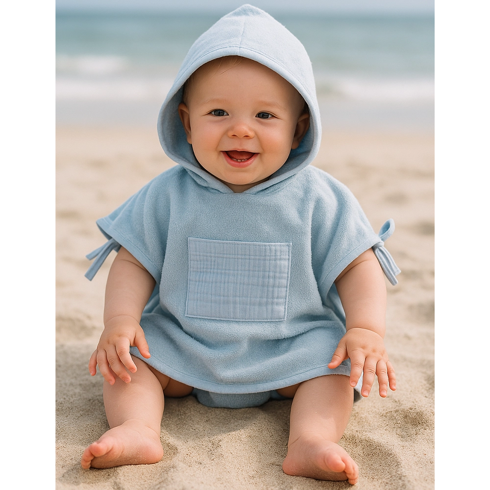 Babymat Poncho de Plage - Bleu