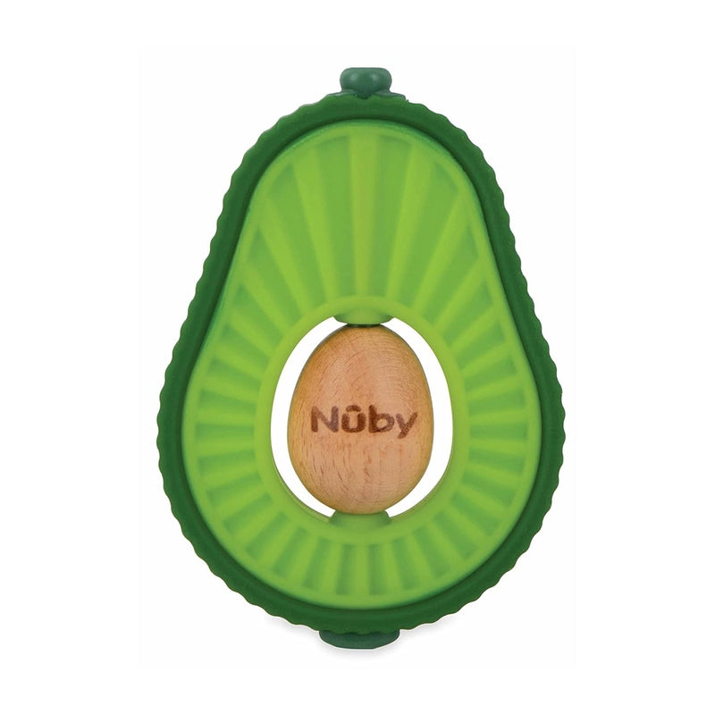 Nûby Silicone Teething Ring 6M+ - Avocado