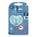 Set of 2 Dodie Anatomical Silicone Pacifiers +18m - Sunny