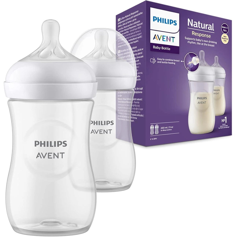 Philips Avent Packs de 2 Biberons Natural Response 1M+ - 260ml
