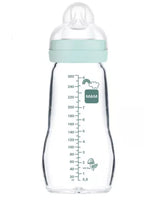 Biberon MAM en verre 260ml - Bleu