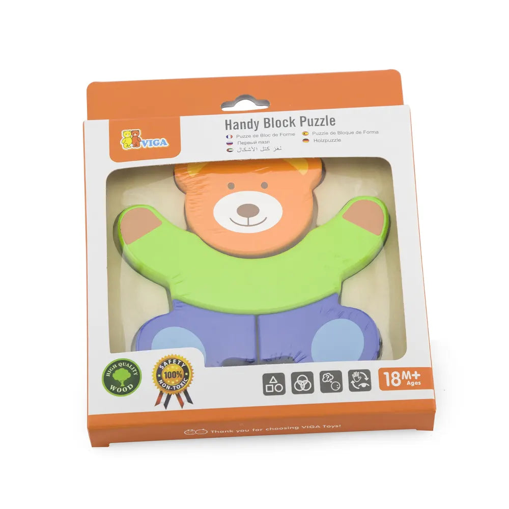 Viga Toys Puzzle de Blocs en Bois - Ourson