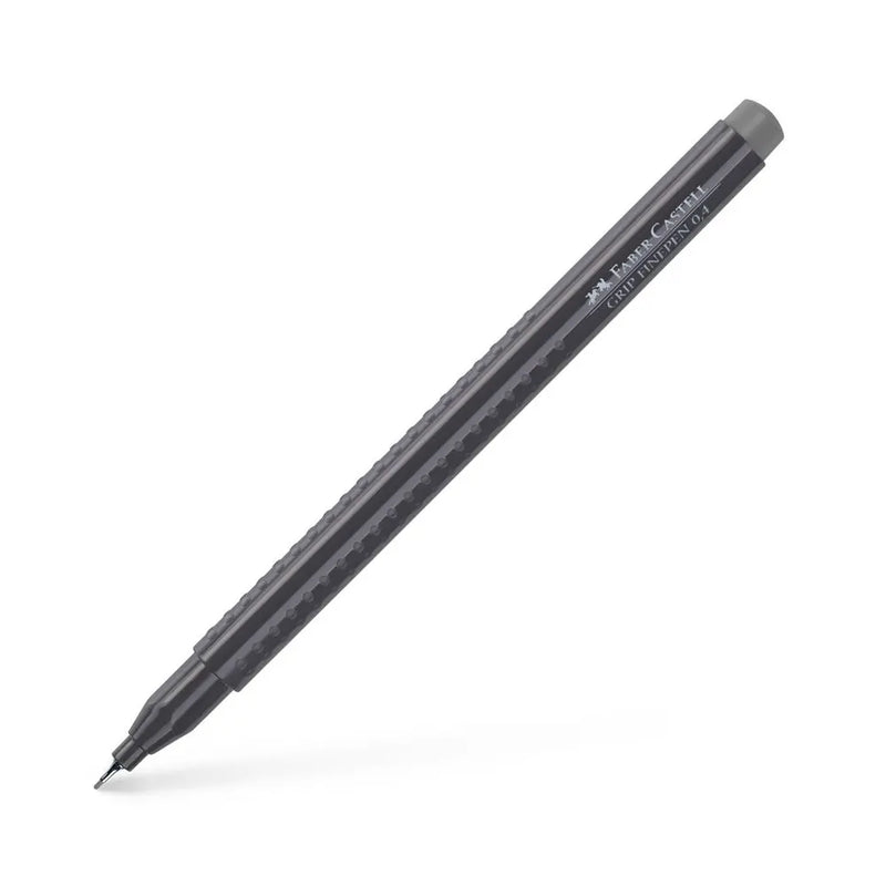 Faber-Castell Finepen Grip Felt Tip Pen 0.4 mm - Gray