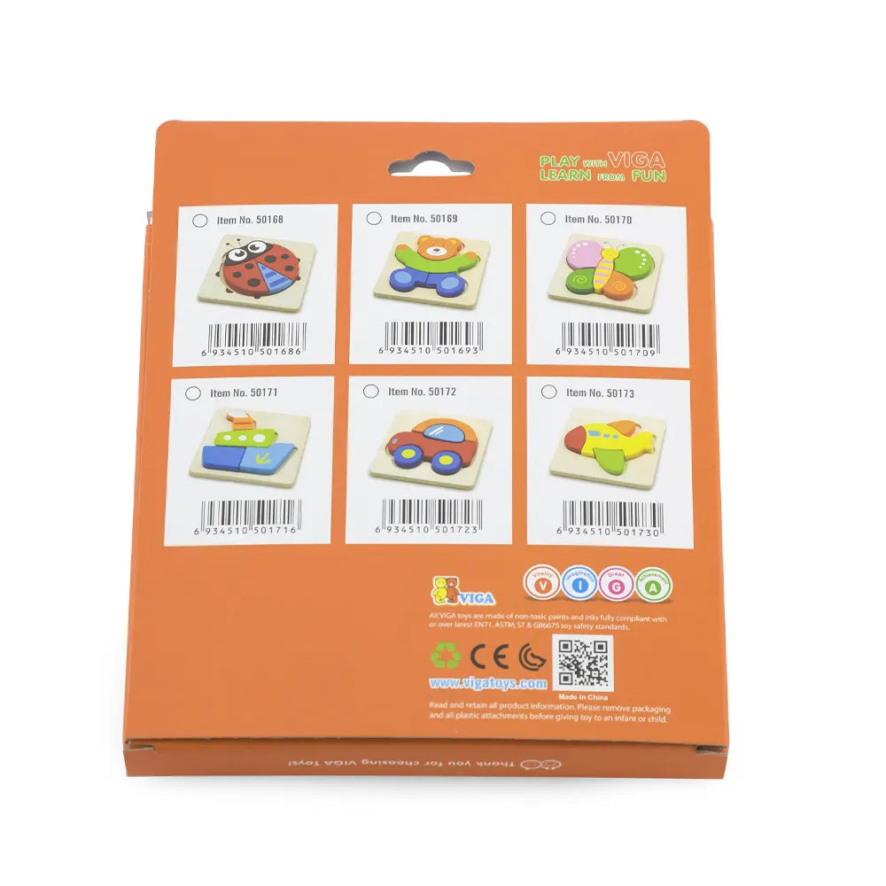 Viga Toys Puzzle de Blocs en Bois - Ourson