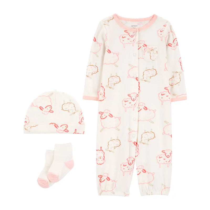 Ensemble de 3 Pièces Carter's - Mouton Rose