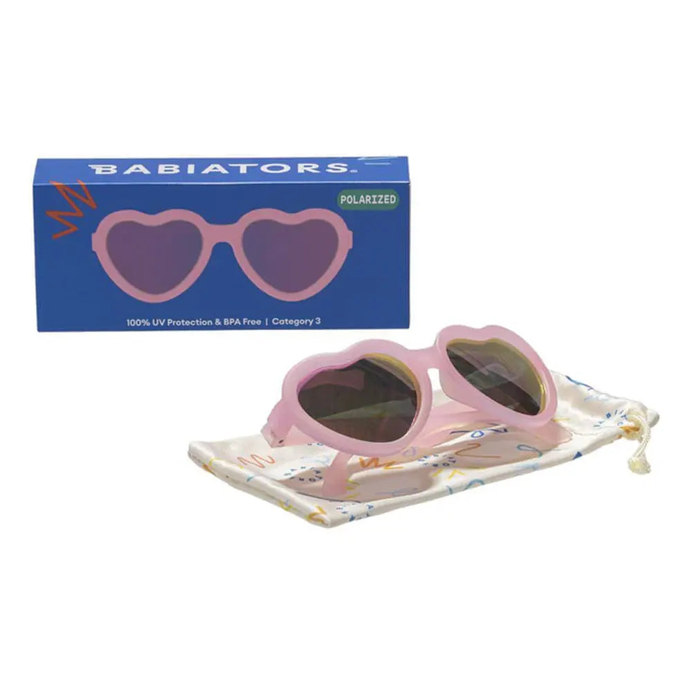 Babiators Lunettes de Soleil Cœur Polarisées 0-2 Ans - Frosted Pink