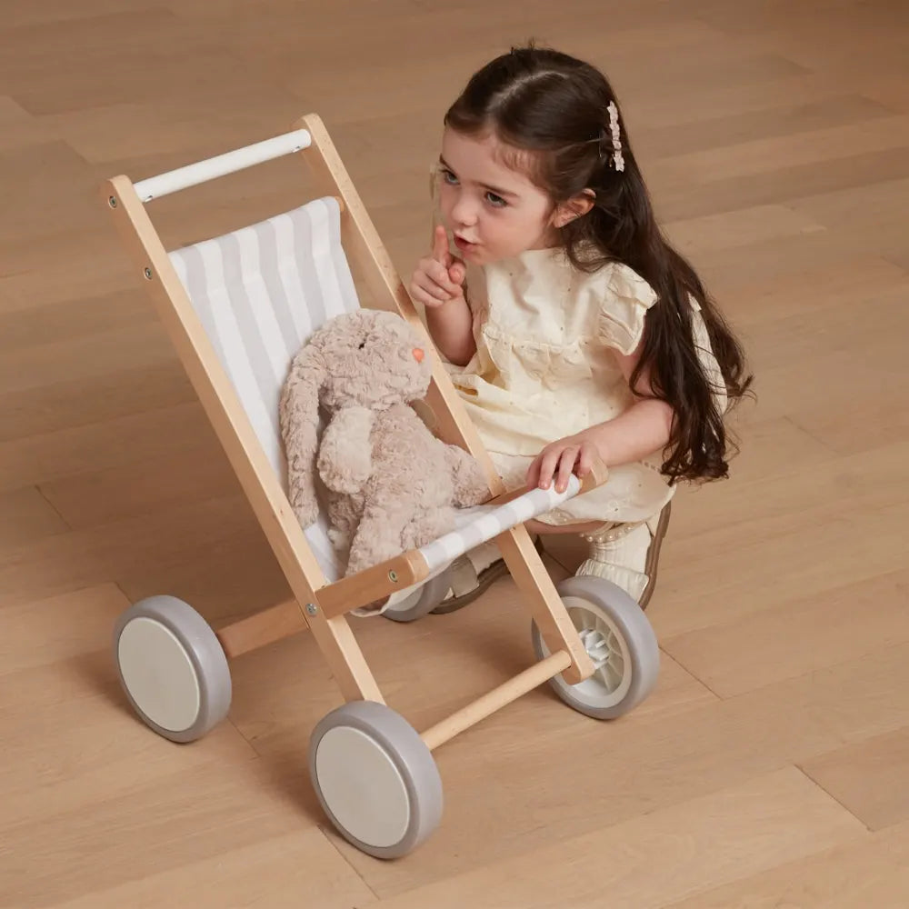 Viga Toys Doll Stroller Grey – 18M+