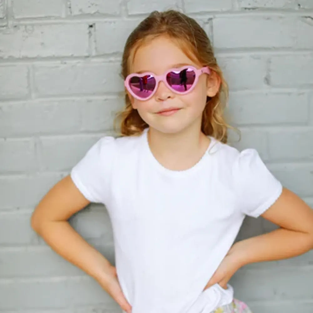 Babiators Lunettes de Soleil Cœur Polarisées 3-5 Ans - Frosted Pink