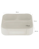 Lunchbox Bento avec Fourchette et Cuillère Citron - Beige