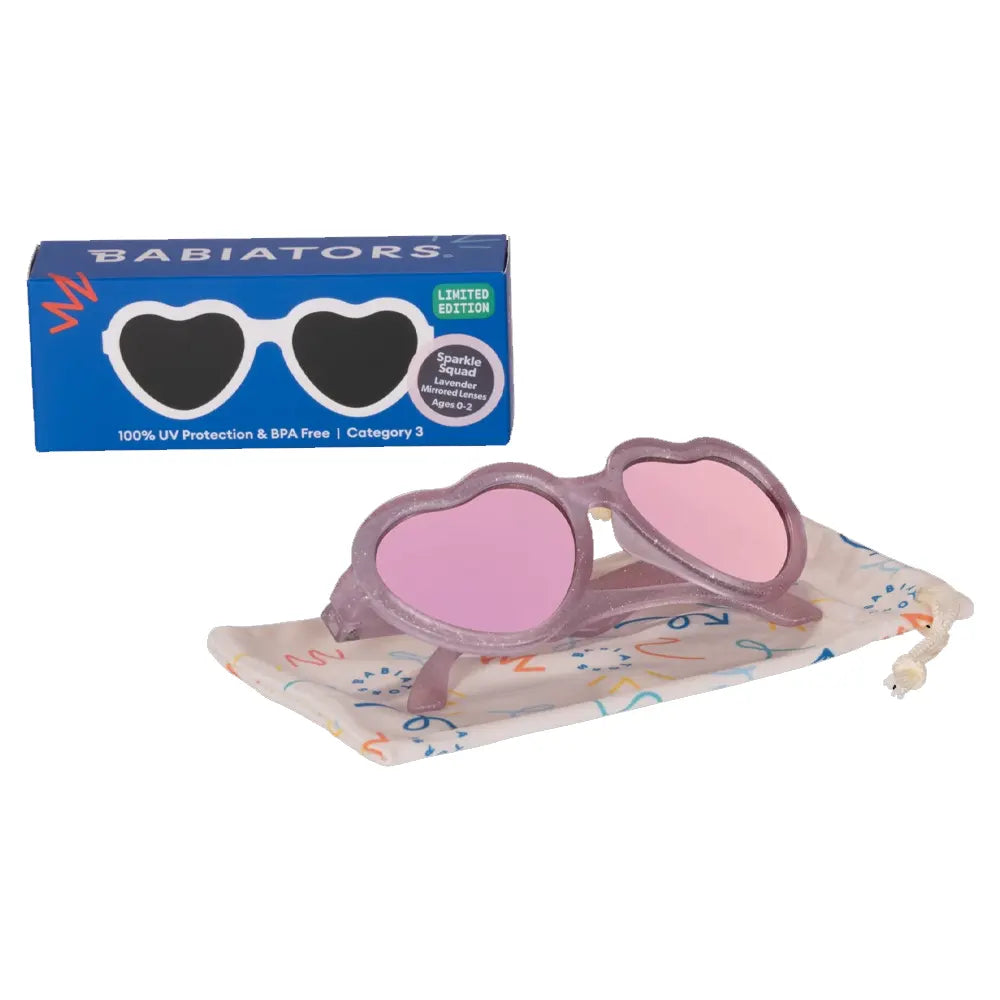 Babiators Lunettes de Soleil Cœur Polarisées 3-5 Ans - Sparkle Squad