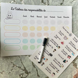 Espoir Planner Tabla de responsabilidades