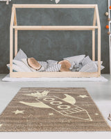 Tapis Carré Fusée 150x150 cm Un Amour de Tapis - Taupe