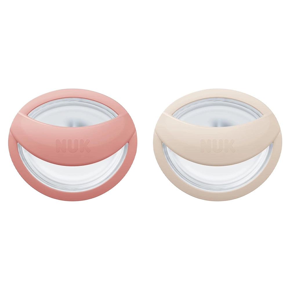NUK Lot de 2 Sucettes MommyFeel 0-9M - Rose & Beige