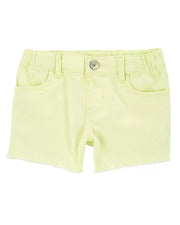 Short en Denim en Sergé Fluo OshKosh - Jaune