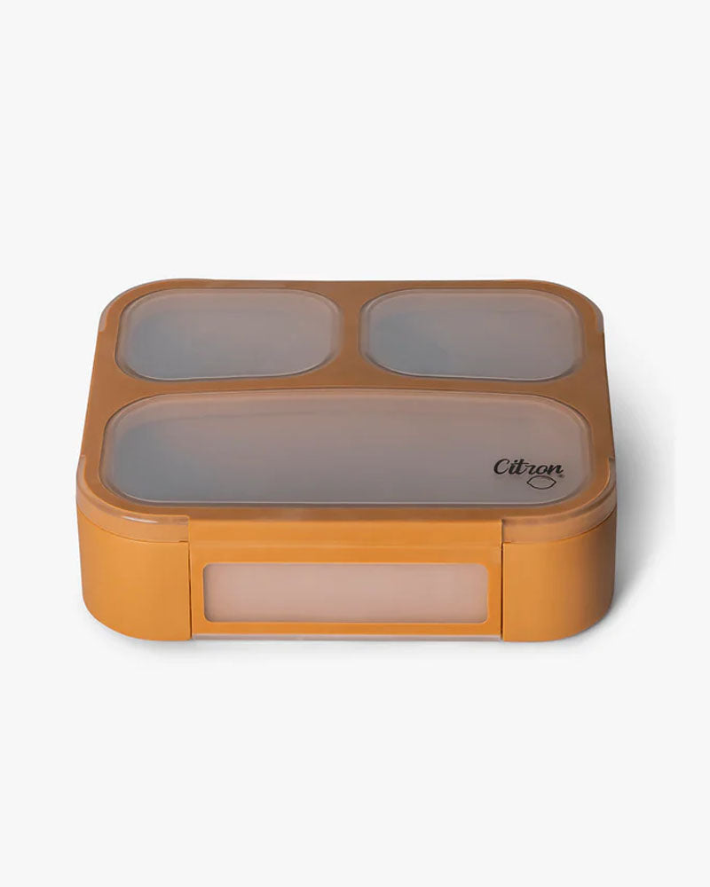 Lunchbox Bento avec Fourchette et Cuillère Citron - Caramel
